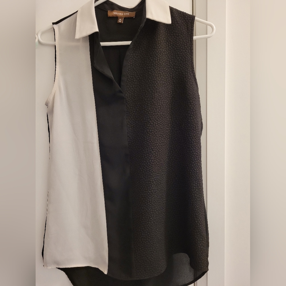 Melanie Lyne Sleeveless Collar Top